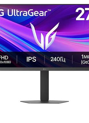 Монітор lg 27" 27g440a-b 2xhdmi, dp, audio, ips, 240hz, 1ms, srgb 99%, g-sync, freesync, pivot, hdr10