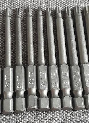 Набір магнітних біт torx 11 шт 75 мм 2