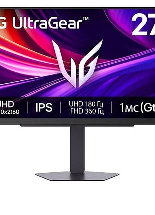 Монитор lg 27" 27g810a-b 2xhdmi, dp, usb, audio, ips, 3840x2160, 180/360hz, 1ms, dci-p3 95%, g-sync, freesync, pivot, hdr400
