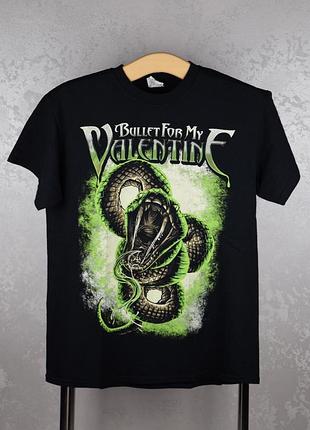 Футболка bullet for my valentine gildan мужская женская хлопковая черная принт змеи оригинал размер m