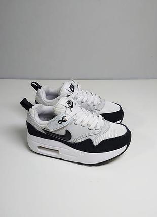 Кроссовки nike air max 1 gs kids dz3307-106 pure platinum white/black 26 р. оригинал