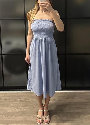 Сукня міді блакитна від h&m