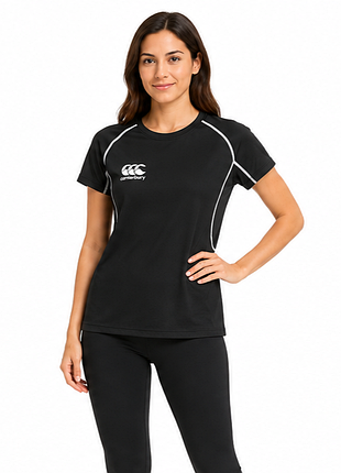 Черная футболка женская спортивная canterbury