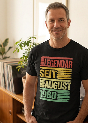 Мужская футболка port &amp; company «legendär seit august 1980» размер м