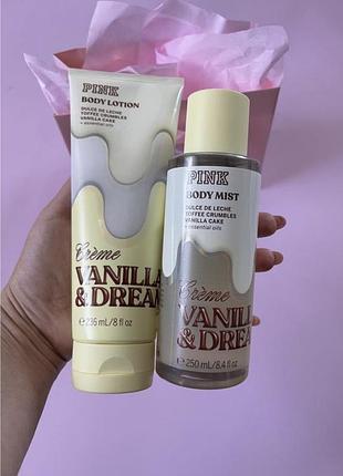 Набір парфумованоі косметики victoria's secret pink оригінал — coconut cream: гурманська насолода! спрей лосьйон пакет