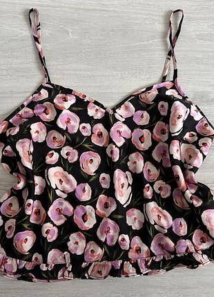 Майка сатинова hunkemoller - квітковий принт, рр m