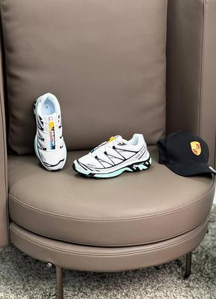 Женские кроссовки salomon xt-6 white black mint