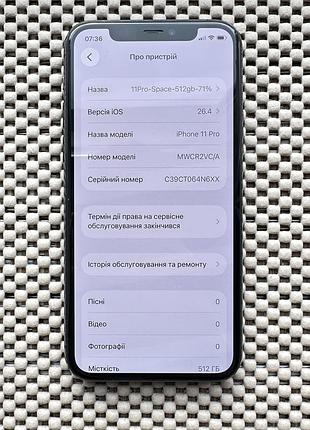 Iphone 11 pro 512gb space gray 71% 3