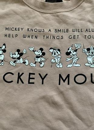 Disney mickey mouse вкорочений світшот pull&bear pastel. 3