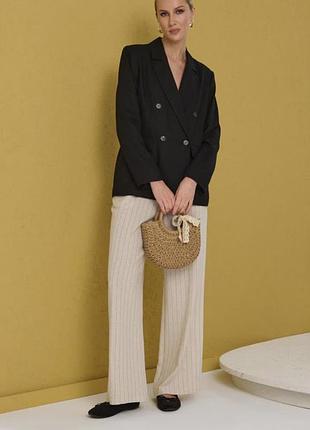 Льняні штани брюки палаццо sinsay wide leg