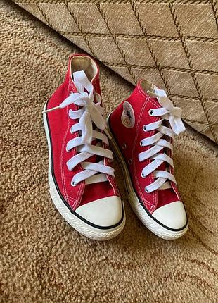 Детские высокие кеды converse chuck taylor all star red / оригинал р 30 (18.5см)