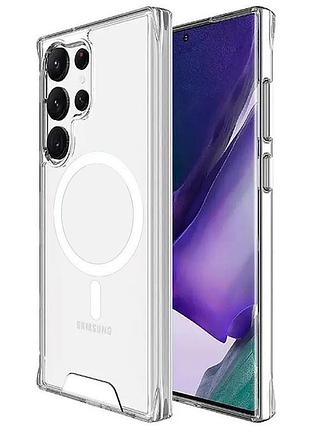 Чехол tpu space case with magsafe для samsung galaxy s23 ultra прозрачный