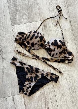 Леопардовий купальник victoria’s secret розмір xs 75b