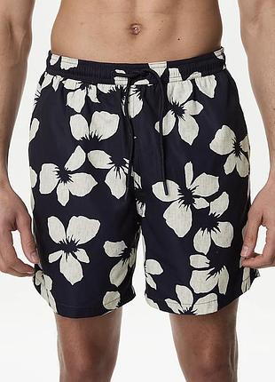 Швидковисихаючі плавки marks & spencer  з квітковим графічним принтом