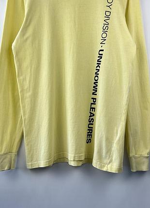 Мужской лимонный лонгслив h&amp;m joy division 3