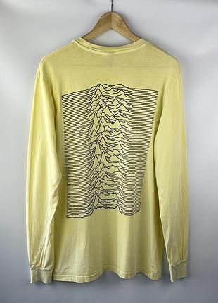 Мужской лимонный лонгслив h&amp;m joy division 5