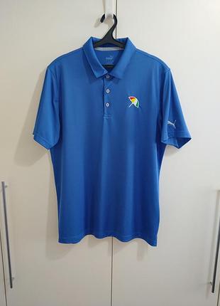 Футболка puma polo golf голубой цвет under armour hugo boss nike