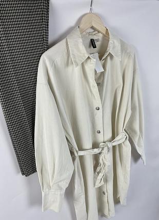 Велветова сукня-сорочка h&m