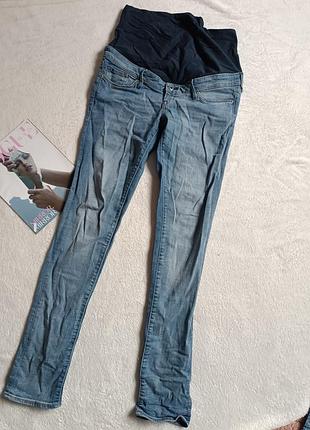 Джинсы h&amp;m mama slim high rib для беременных, р. 40