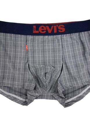 Мужские трусы levis премиум качества, цвет серый в клеточку,размеры в наличии