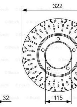 Диск тормозной передний bosch (0986479a64)