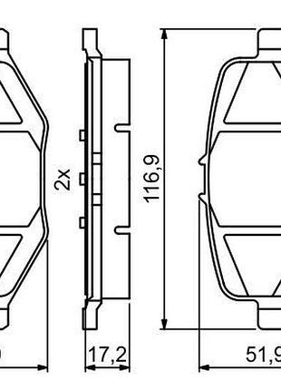Дисковые колодки задние bosch (0986495397)