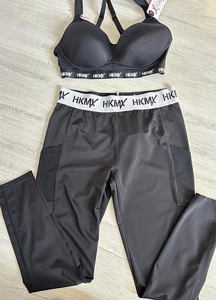 Фітнес комплек для залу логотип  hunkemoller - чорний, рр м, 95c