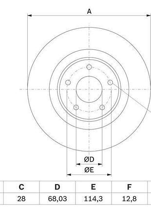 Диск тормозной передний bosch (0986479f33)
