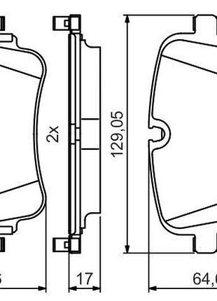 Дисковые колодки задние bosch (0986495426)