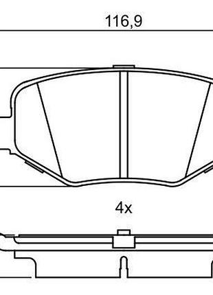 Дисковые колодки задние bosch (0986495395)