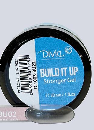 Рідкий гель для нігтів divia build it up, bu22 - stronger gel, di1003, 30ml
