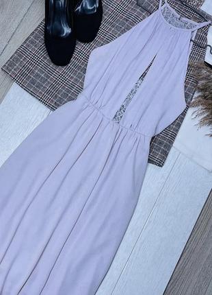 Пудрова вечірня сукня h&m xs плаття з мереживною спиною святкова сукня маленького розміру