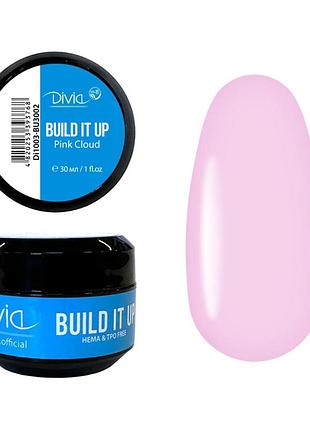 Рідкий гель для нігтів divia build it up, bu3002 - pink cloud, di1003, 30ml
