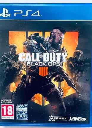 Call of duty black ops 4, б/у, английская версия - диск для playstation 4