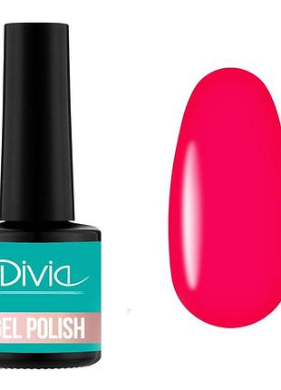 Гель-лак divia "neon vibe" nv030 - red kiss, di1233, 8ml