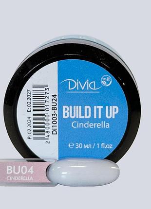 Рідкий гель для нігтів divia build it up, bu24 - cinderella, di1003, 30ml