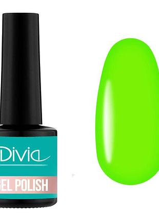 Гель-лак divia "neon vibe" nv050 - toxic green, di1233, 8ml