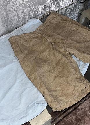 Чоловічі лляні шорти primark вільні літні шорти льон пісочні  шорти якісні натуральні шорти