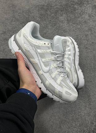 Р.42, 44 кроссовки nike p-6000 white silver унисекс 0519