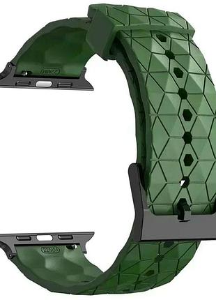 Ремінець primolux dimond силіконовий для годинника apple watch 46 / 45 / 44 / 42mm - army green