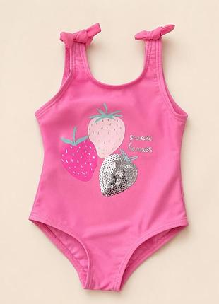 Новий дитячий купальник primark sweet berries 3-6 міс 68 см рожевий