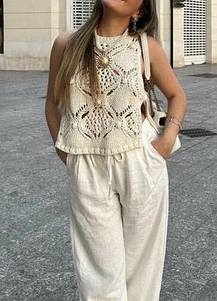 Топ вязаний zara