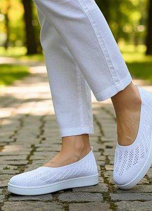 Белоснежные балетки 40-43 гг