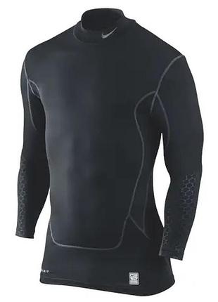 Термокофта nike pro combat hyperwarm shield mock — професійний компресійний базовий шар для тих, хто тренується на максимум навіть у холодну погоду