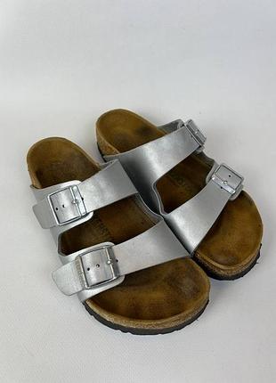 Тапки сандалі жіночі сірі сріблясті 36 розміру birkenstock