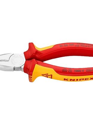 Плоскогубці knipex 01 06 160 червоний 160 мм різання твердого дроту до 2 мм (0106160)