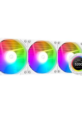 Система водяного охлаждения id-cooling space lcd sl360 xe белый с lcd-дисплеем 360 мм (sl360 xe white)