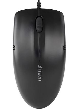 Комп’ютерна миша a4tech op-530nus v-track, дротова, 1200 dpi, тиха робота, 4d скрол, підтримка 8 жестів, чорна