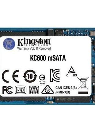 Твердотеловый накопитель ssd msata kingston kc600 256 gb (skc600ms/256g)