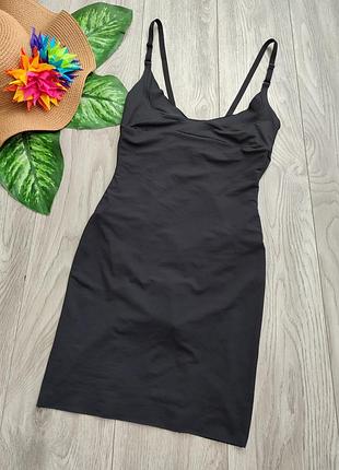 Женское черное корректируя платья-боди комбинация maidenform flexees размер s